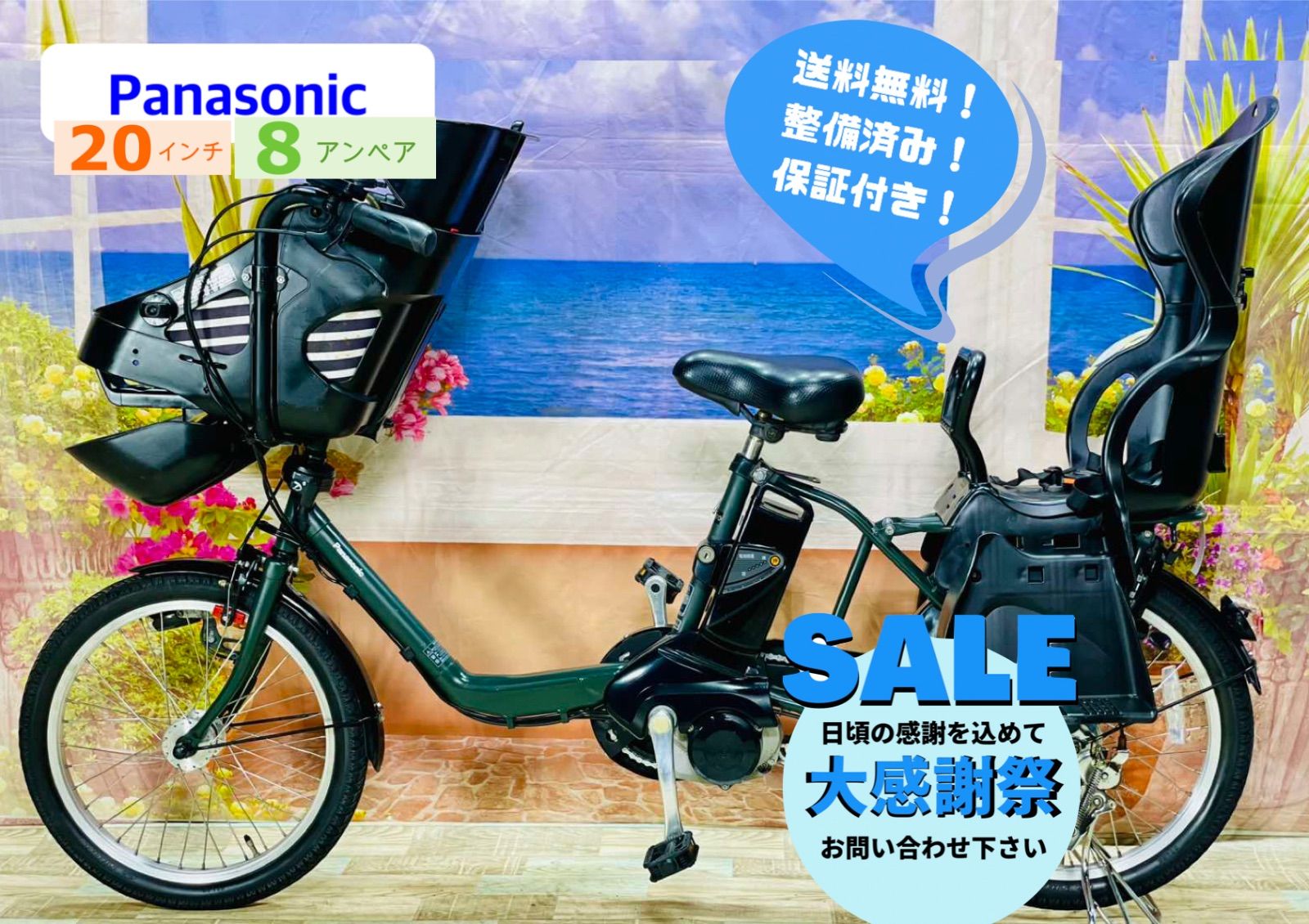 人気モデル パナソニック ギュット 子供乗せ電動アシスト自転車 完成車 Y2121