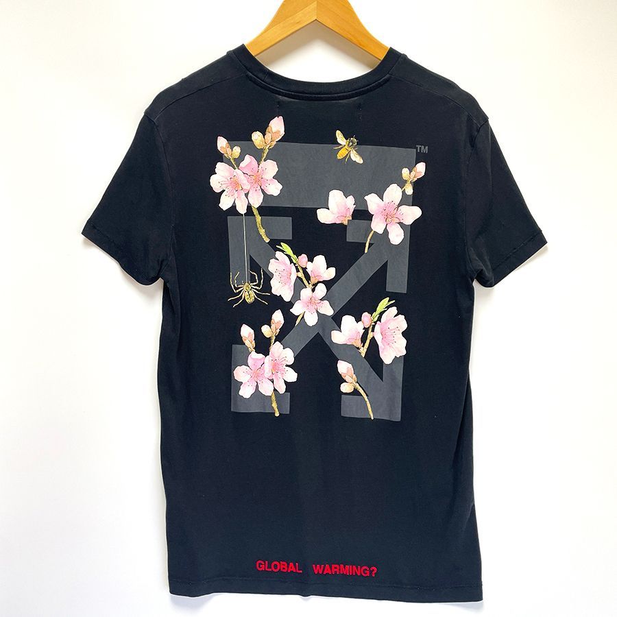 Cランク】OFF-WHITE Tオフホワイト Tシャツ カットソー 桜 XS 