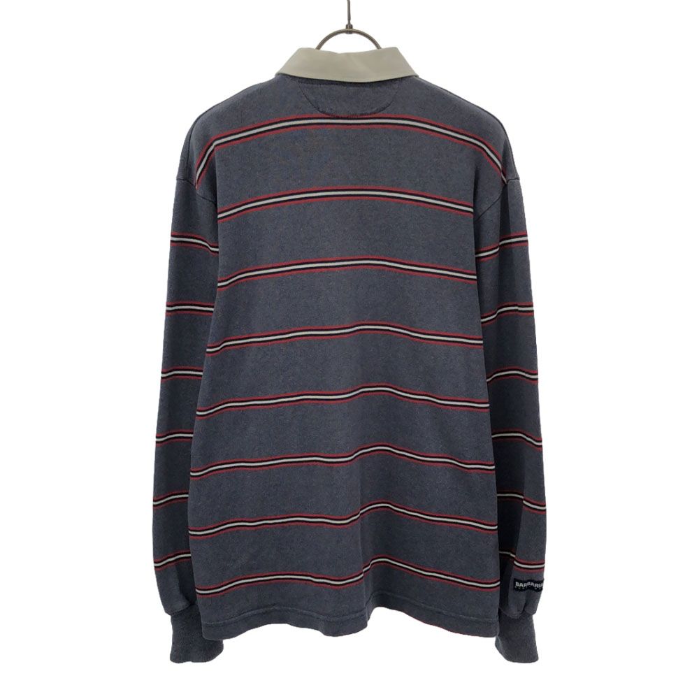 バーバリアン ラガーシャツ ボーダー BARBARIAN ボーダー フーデット