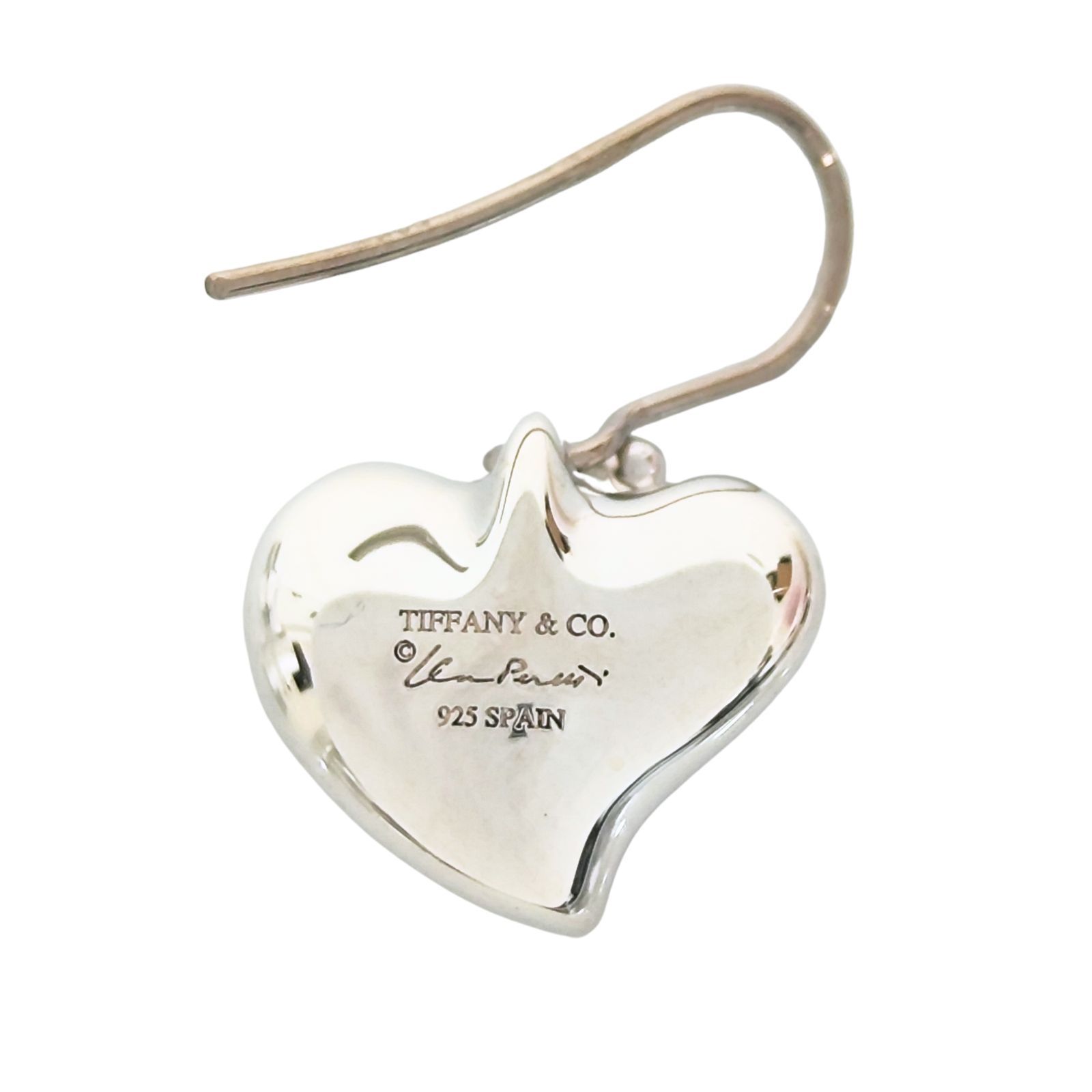 中古】TIFFANY&Co. ティファニー ピアス カーブドハート カーブド  