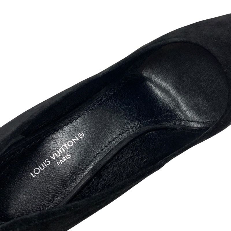 ルイヴィトン LOUIS VUITTON アルティメートライン パンプス 靴 シューズ モノグラムヒール スエード ブラック 黒 ゴールド - メルカリ