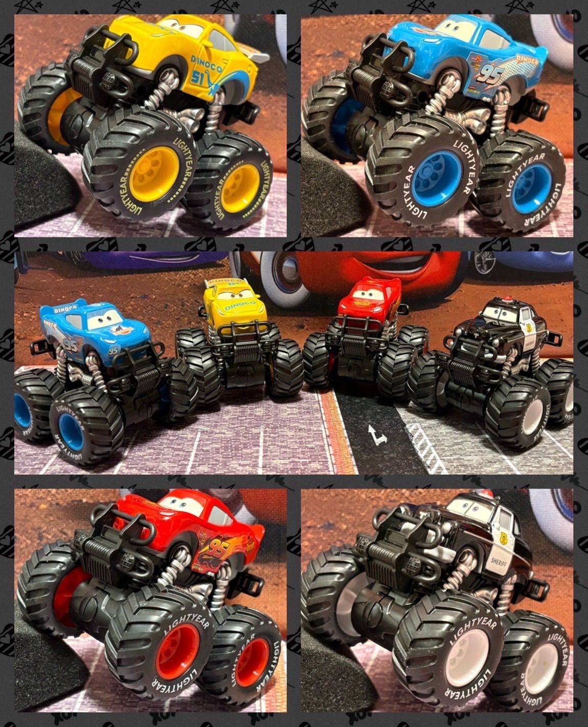 新品】カーズ モンスタートラック デラックスメガサイズ 4台セット日本