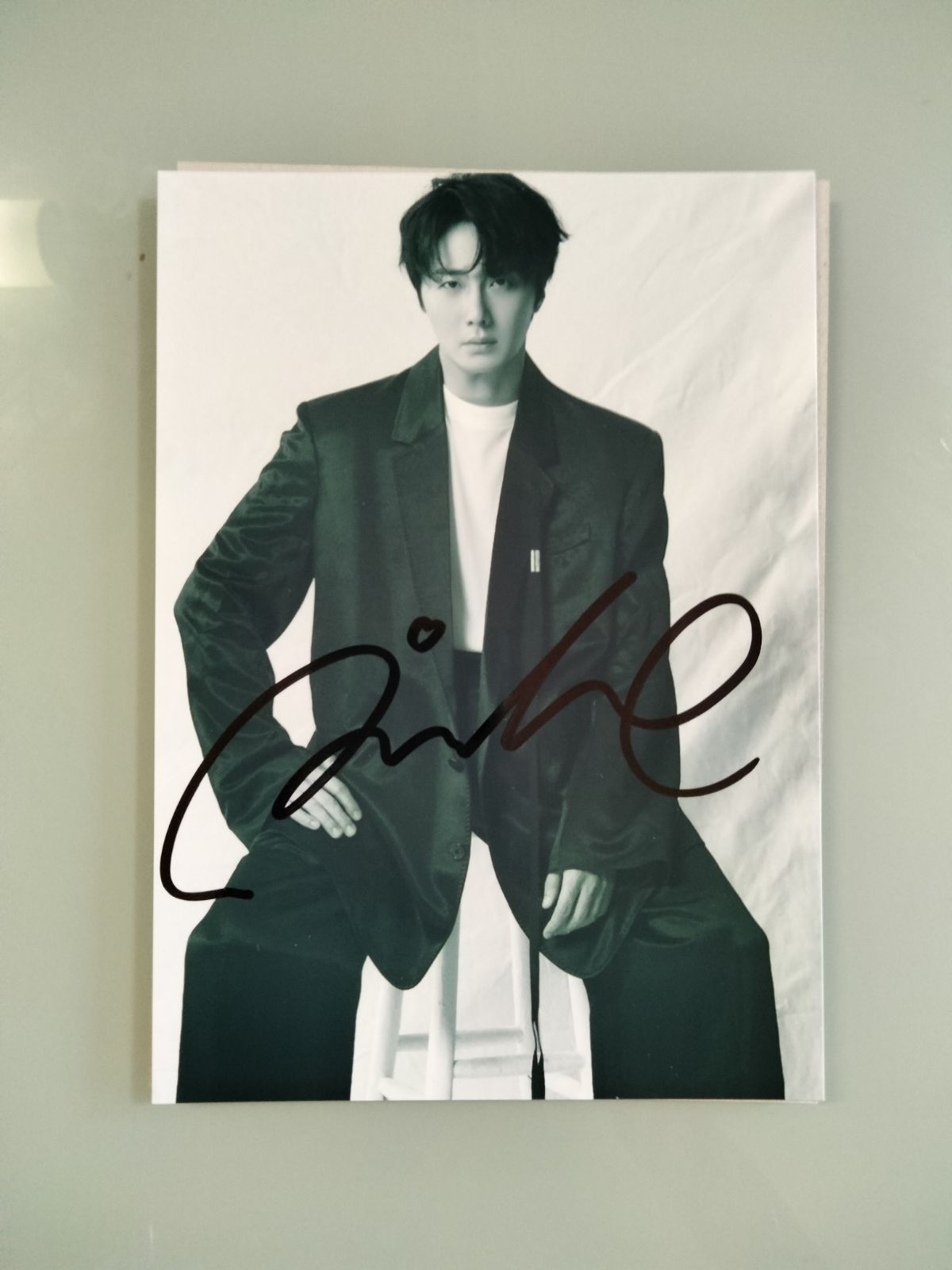 チョン・イル直筆サイン入り2Lサイズ写真…Jung Il-woo…