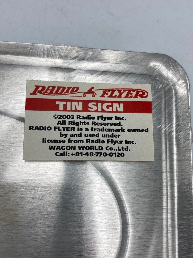 RADIO FLYER ラジオフライヤー TIN SIGN 看板 プレート 中古 D4 家具