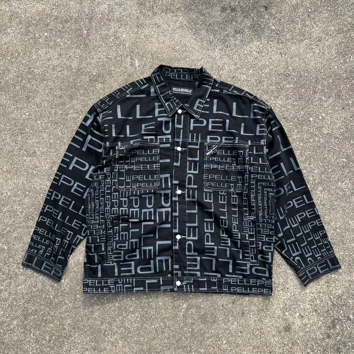 Y2K ペレ Pelle プルオーバー プリント ジャケット