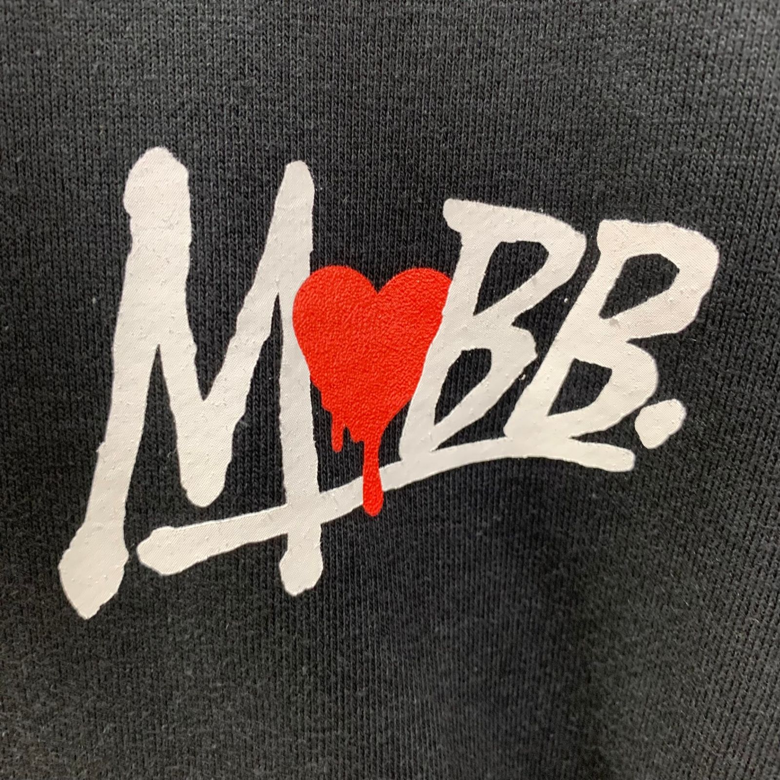 MOBB HEART DRIP パーカー　ブラック MOBB モブ ハートパーカー HEART DRIP WAPPEN HOODIE -BLACK