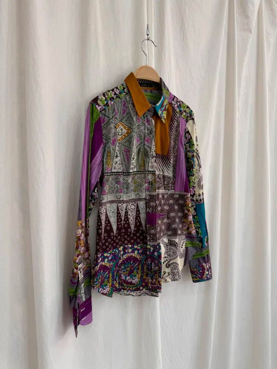 ETRO エトロ パッチワーク シャツ イタリア 44 サイズ