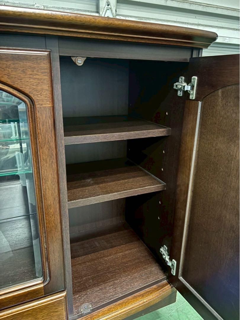 成約済み】マルニ木工 サイドボード 照明付き 茶色 高級家具