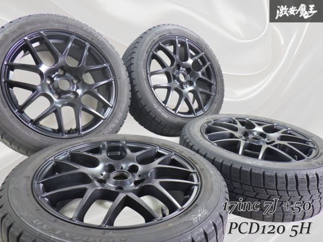 BMW MINI ミニ R60 クロスオーバー 17インチ 7J +50 PCD120 5H φ73 タイヤ ホイール 4本 215/50R17 91Q ブラック 即納 棚 R61 ペースマン