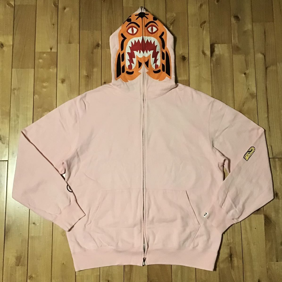 ☆初期☆ XL Pink タイガー パーカー Tiger full zip hoodie a bathing ...