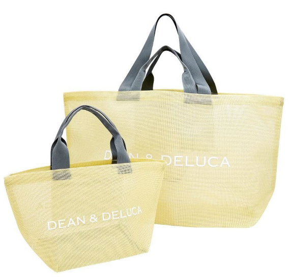 限定2点セット DEAN＆DELUCA ディーン＆デルーカ 夏限定 メッシュ トートバッグ S/Lサイズピンク シーグリーン 海 プール お盆 人気 旅行 送料無料