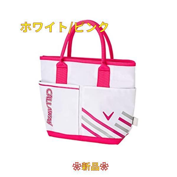 【新品未使用】ホワイト/ピンク キャロウェイ(Callaway) ミニトート HAPPY MINI TOTE WMS ホワイト/ピンク レディース  37×23×15