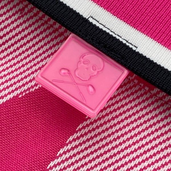 MARK&LONA マークアンドロナ 半袖ポロシャツ ロゴ柄 ピンク系 50 