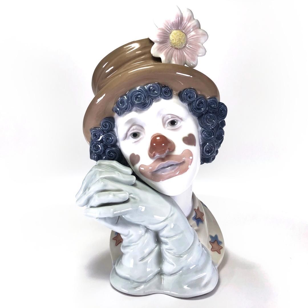 LLADRO リヤドロ 5542 メランコリー ピエロ ヘッド 陶器 マルチ