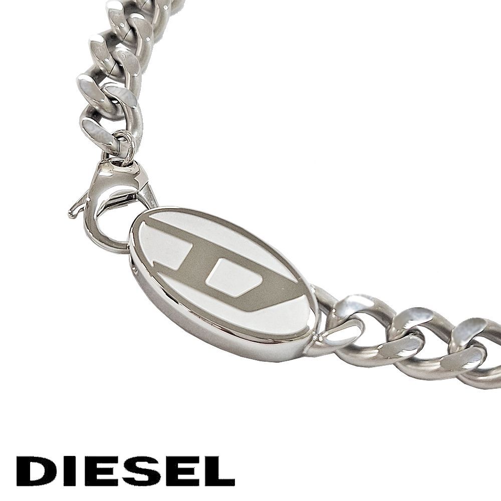 未使用品✨ 人気✨ DIESEL ディーゼル ネックレス オーバルD セール】DIESEL ネックレス DX1435040 オーバルD(506732112