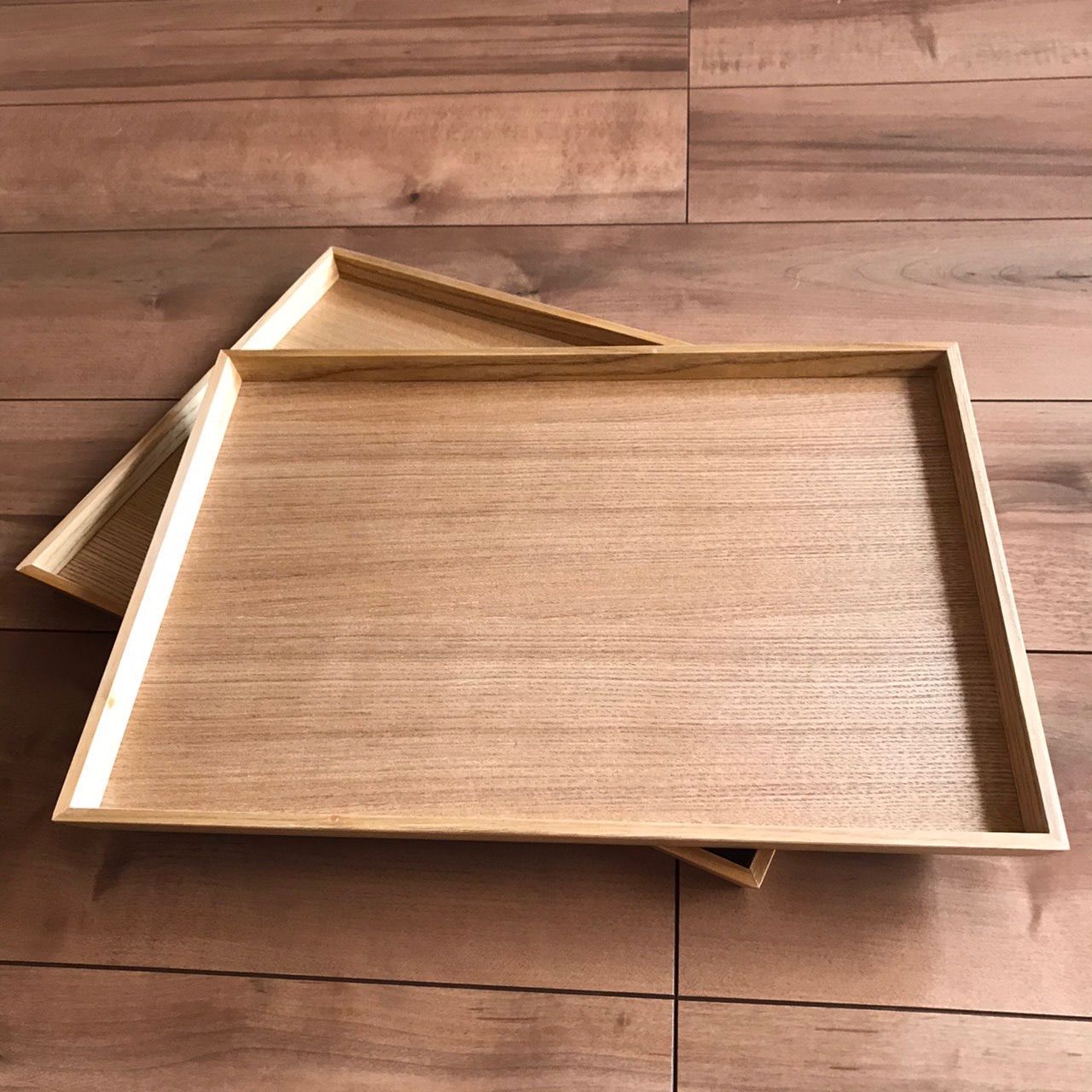 木製トレー 4枚セット 木 トレイ お盆 お食事トレイ スタッキング　プレート Amazon.co.jp: 木製トレー 4枚セット 木 トレイ お盆 お食事