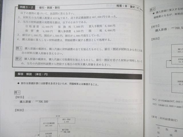 CPA会計学院 公認会計士講座 管理会計論 テキスト/個別計算問題