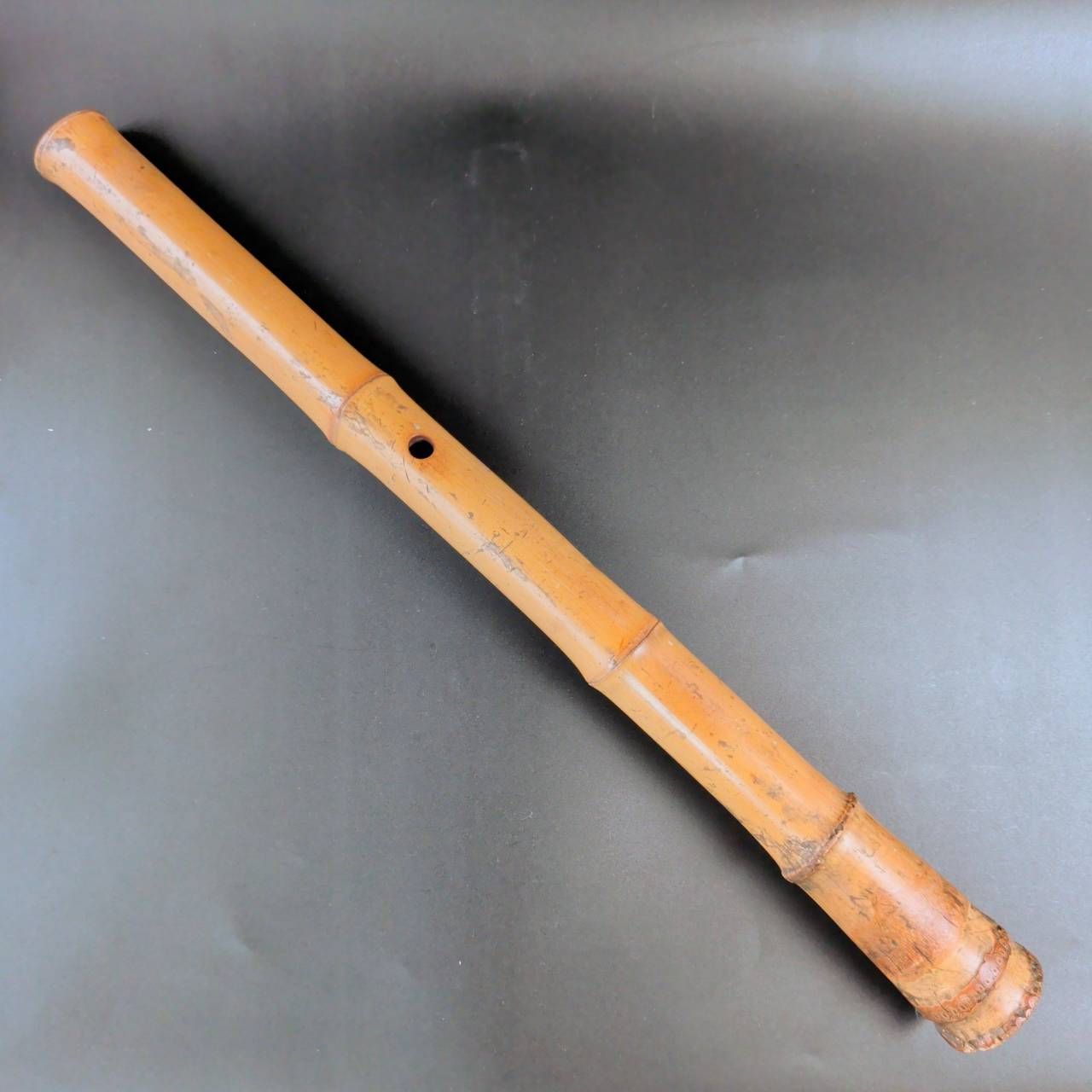 竹製 尺八 琴古流 バチ型 1尺6寸 5孔 2分割 漆 和楽器 25M9250TR0005