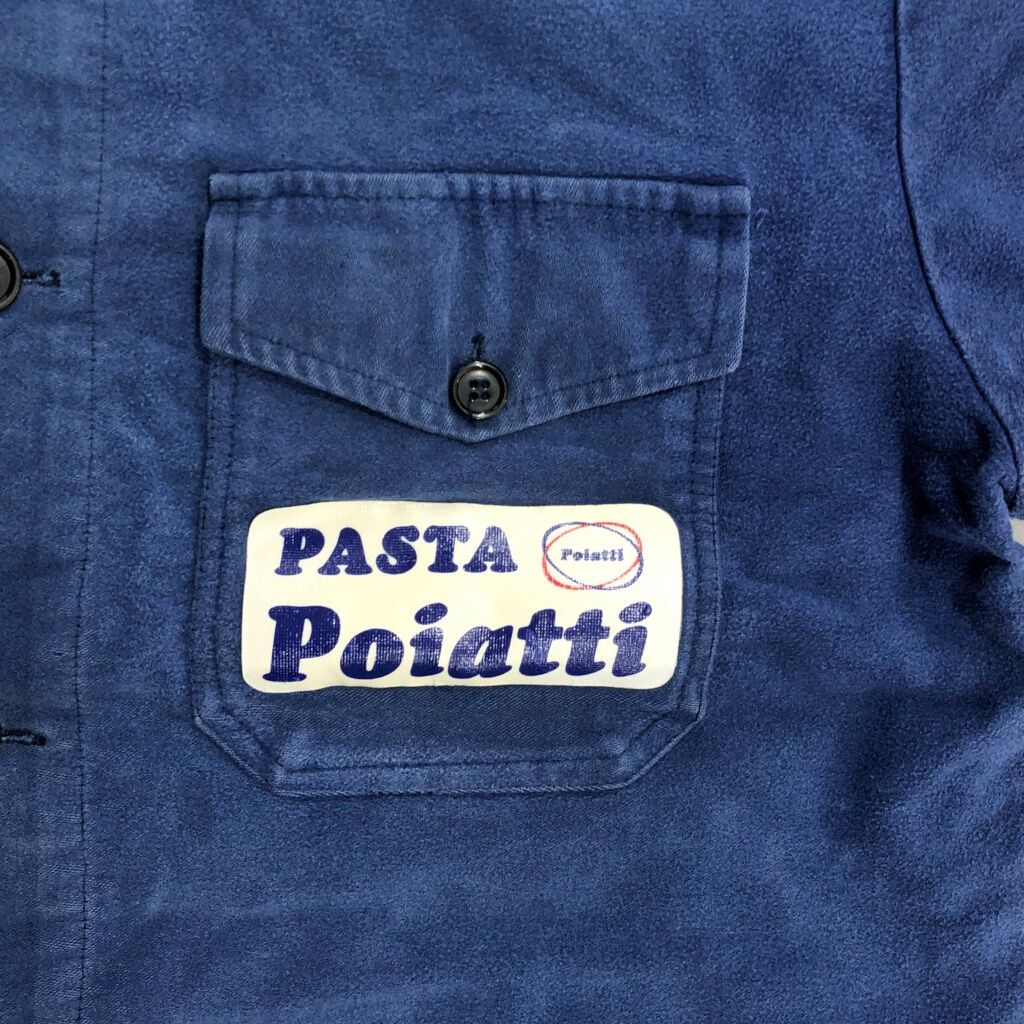 70年代 モールスキン フレンチワークジャケット ヴィンテージ ユーロ ブルー(メンズ 52) 古着 V1425