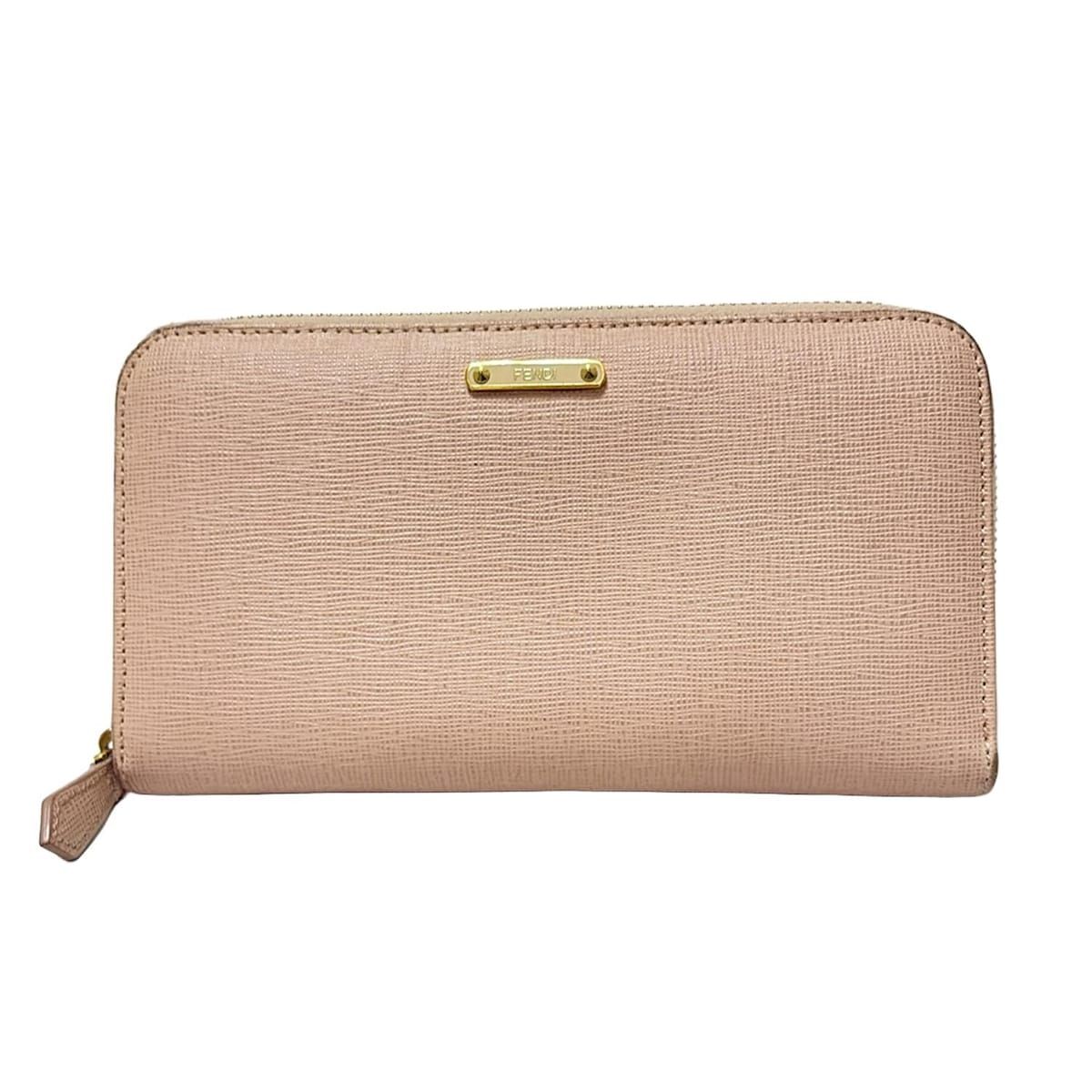 FENDI フェンディ 長財布 クレヨンズ 8M0299 ライトピンク ラウンドファスナー