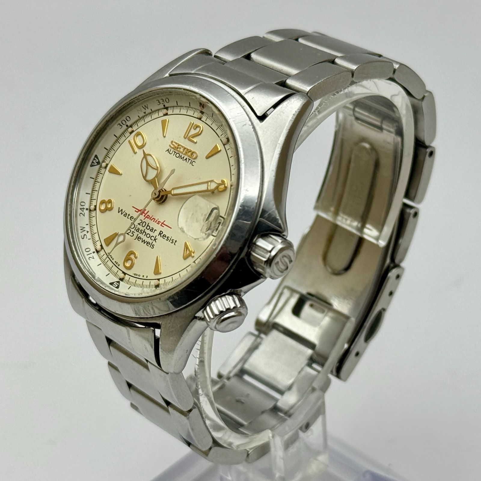 【超希少】セイコー　アルピニスト　自動巻　4S15-6000 グリーン　デイト 超希少】セイコー アルピニスト 自動巻 4S15-6000 グリーン デイト