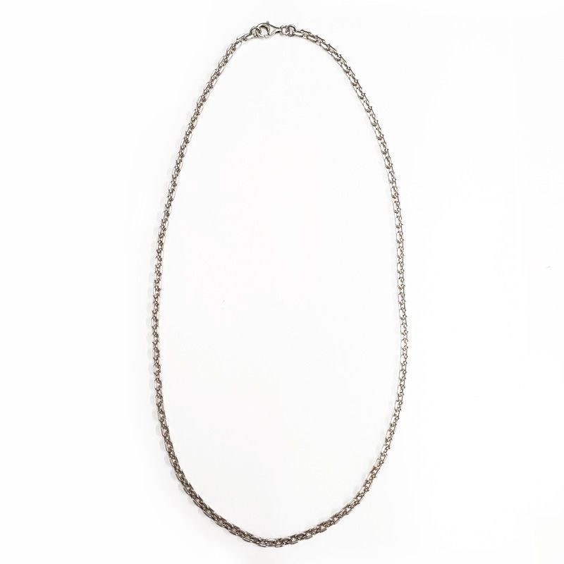 シルバー 925 オーバルリンクチェーン カット ネックレス Silver Oval