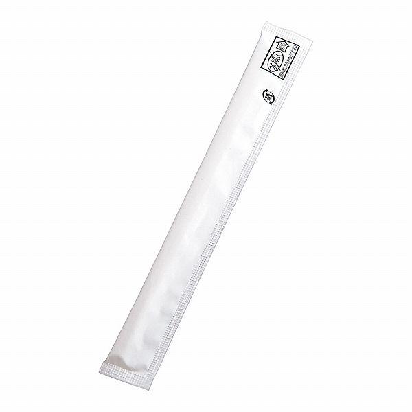 白楊8寸紙完封箸 無地柄 203mm 楊枝入 入数：1ケース(4000膳入) XHSF201