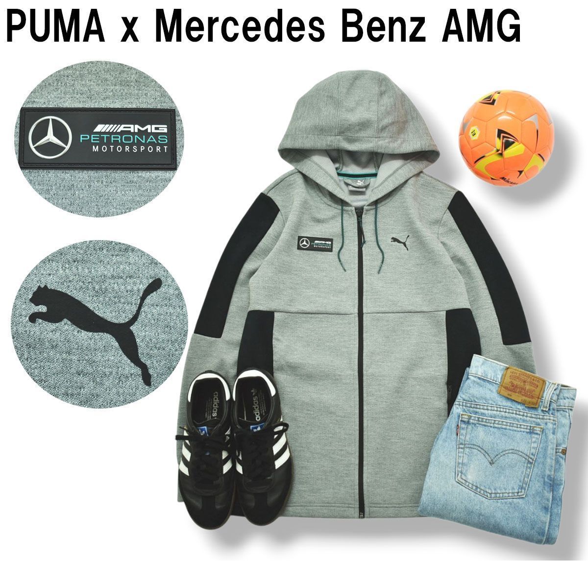 PUMA　Mercedes-AMG プーマ　メルセデスAMG ロゴフーディー セール】PUMA プーマ メンズ メルセデス AMG ステートメント