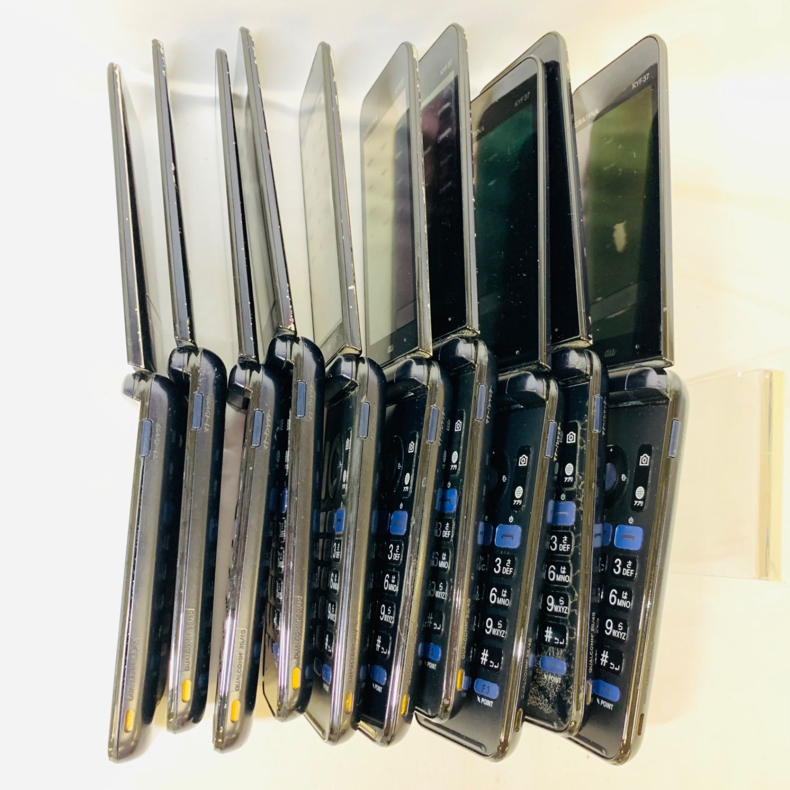 ガラケー 10台セット　KYF37 中古10台セット】京セラ GRATINA KYF37 ネイビーブラック KYOCERA