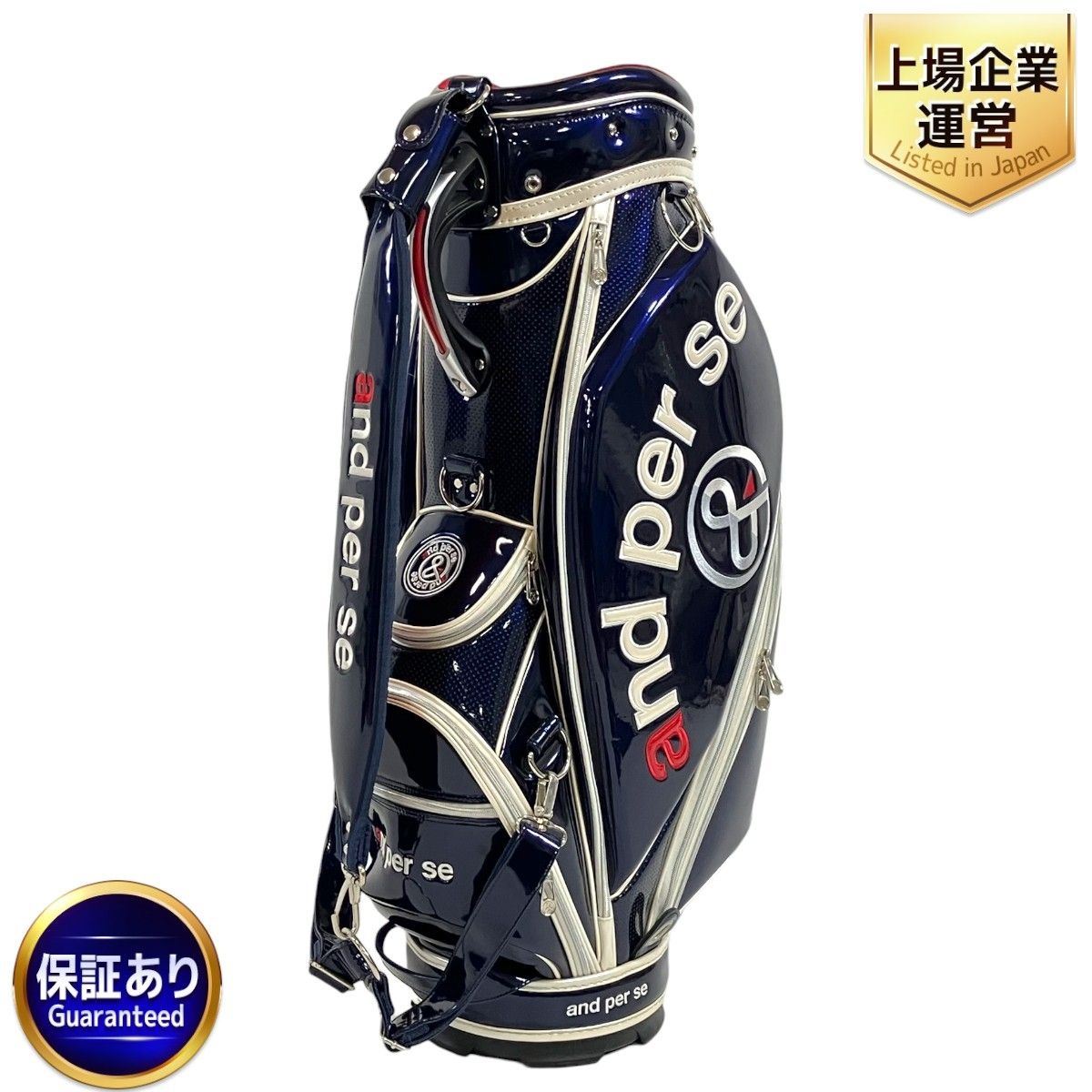 and per se キャディバッグ　エナメル and per se アンパスィエナメルキャディバック - バッグ最低 価格