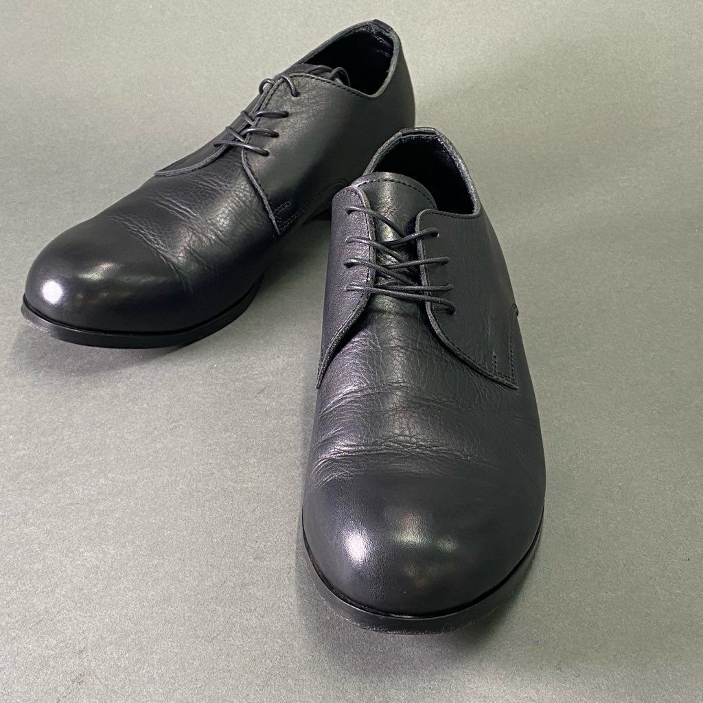 Padrone 黒 レザー ドレスシューズ パドローネPADRONEブラックレザー ドレスシューズ ストア レースアップ