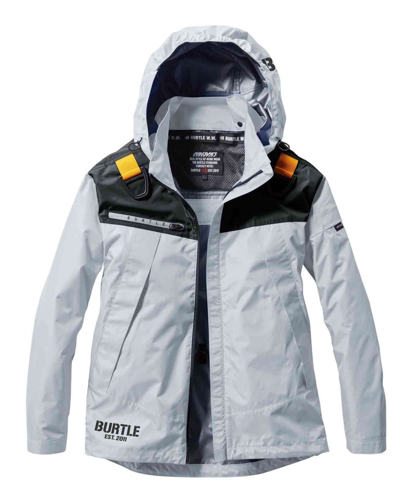 Size L_Color 5.シルバー BURTLE バートル 春夏用 エアークラフト フーディジャケット ユニセックス シルバー AC 1191 5 L
