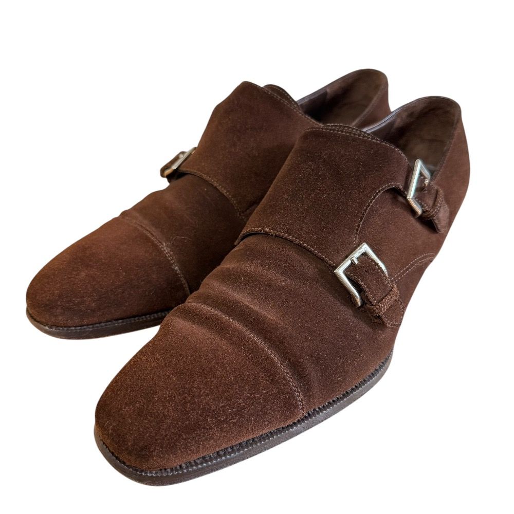 Enzo Bonafe エンツォボナフェ ダブルモンク スエード 革靴 8