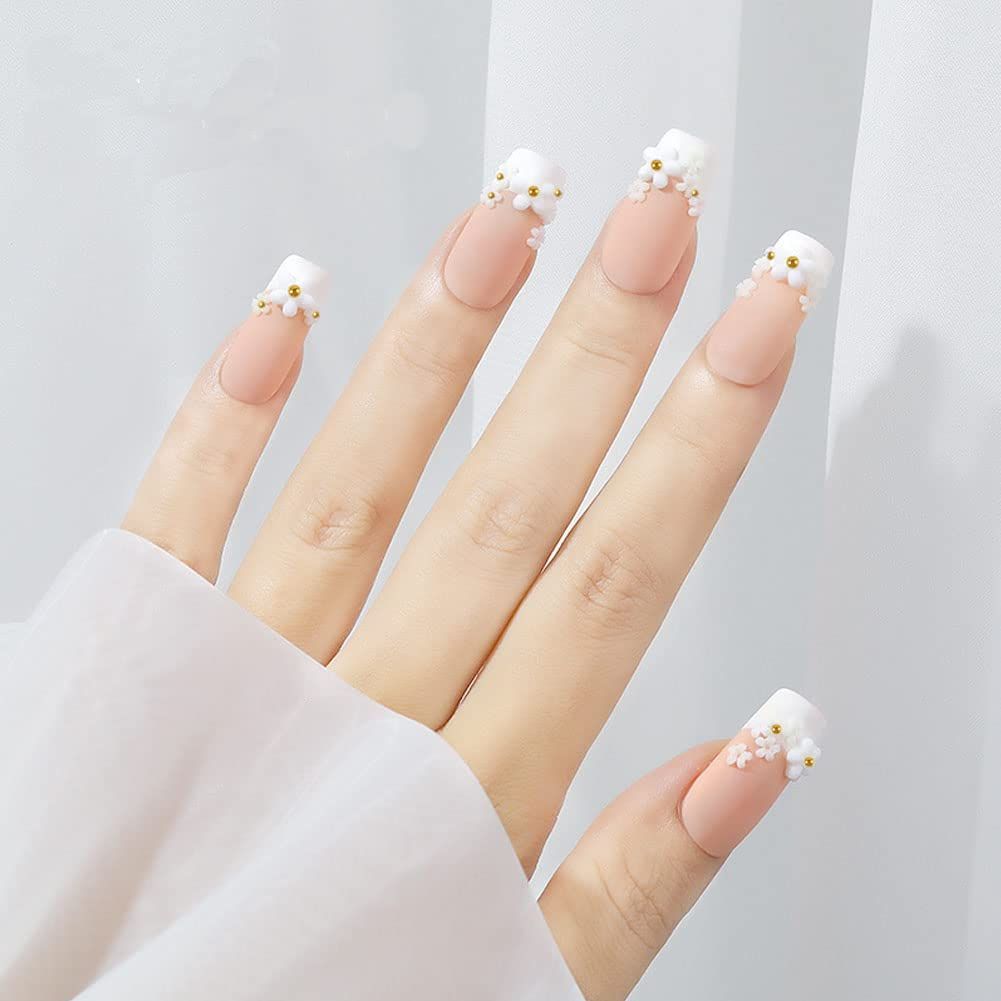新着商品】ゴールデンビーズ ブリオン 白 レジン 花パーツ