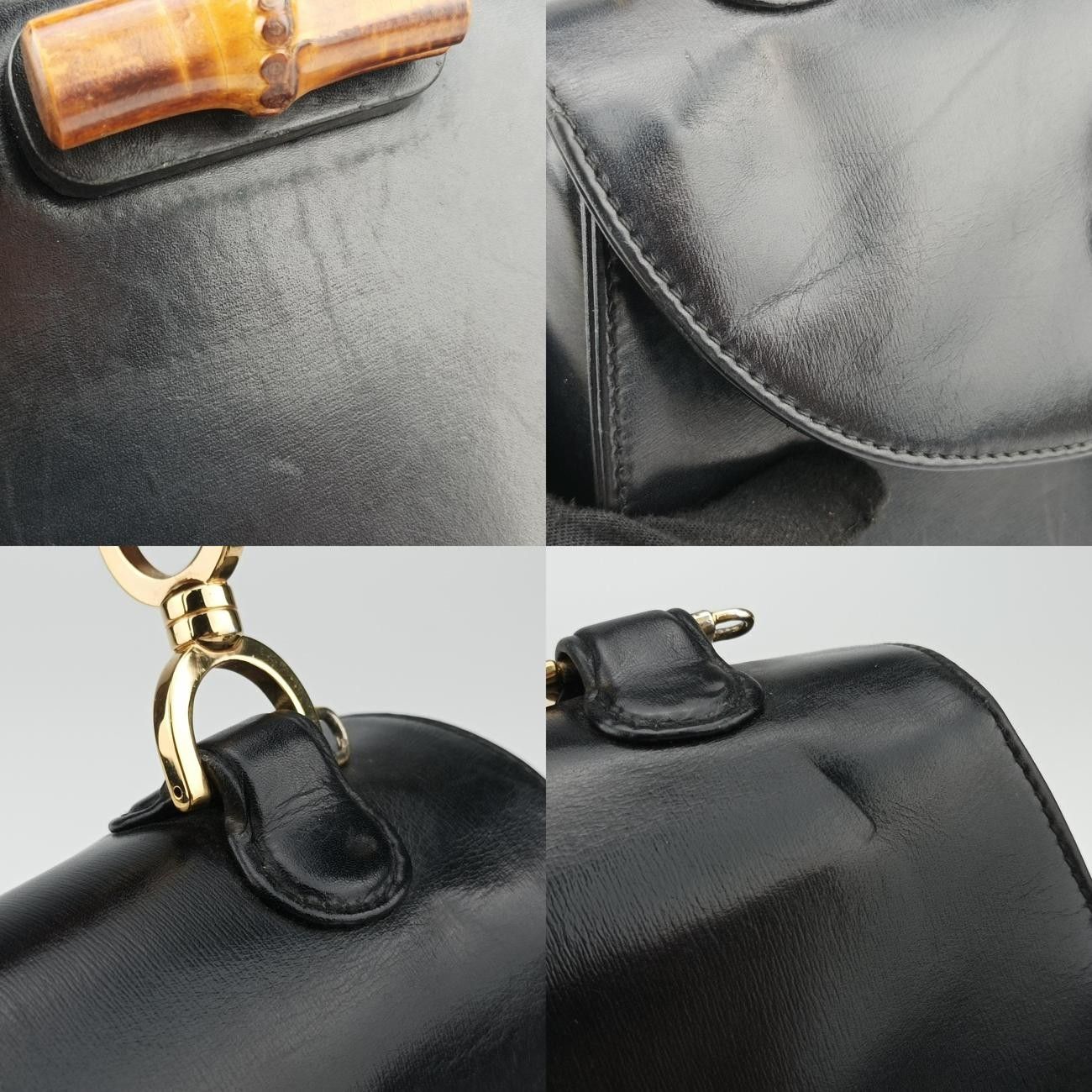 グッチGucciバンブーブラックレザー000.26