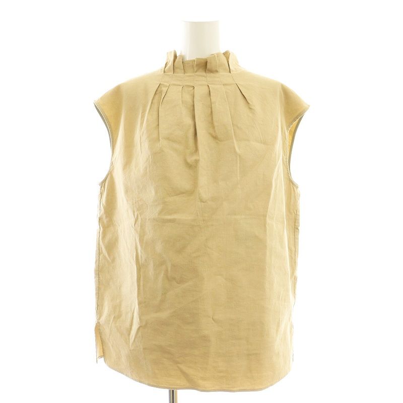 セオリーリュクス theory luxe 25SS Lush Linen Shayne Blouse ブラウス フレンチスリーブ リネン混 38 ベージュ /HK ■OS レディース セオリーリュクス theory luxe 25SS Lush Linen Shayne Blouse