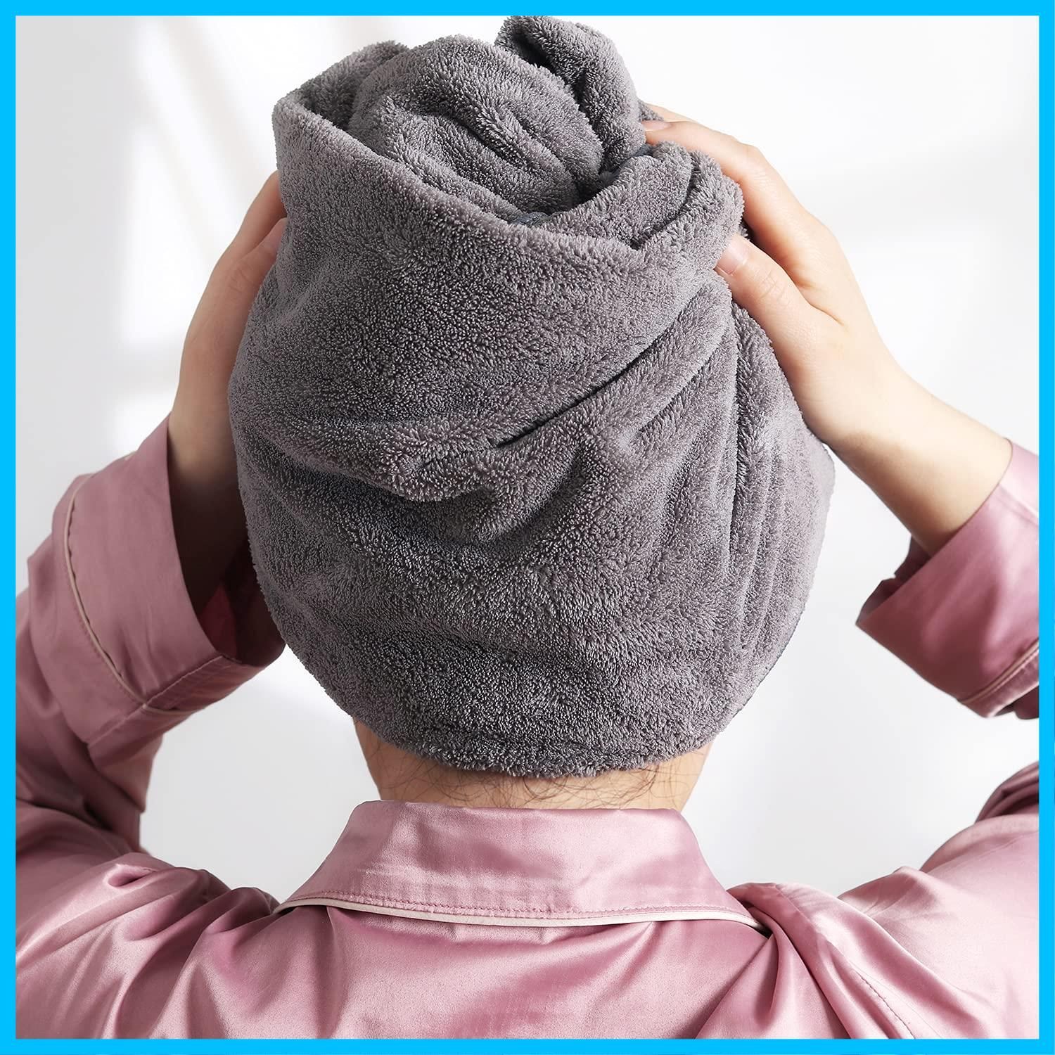 新着商品 ミニバスタオル ビッグフェイスタオル 吸水 グレー デイリータオル 速乾 マイクロファイバー 2枚セット 大人も子供も使える 100 40cm お風呂上がり耐久性 ヘアドライタオル Lumimi バス用品