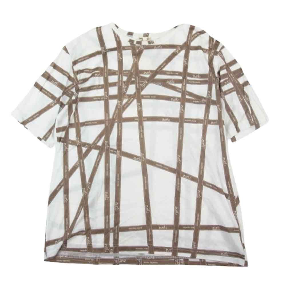 HERMES エルメス　Tシャツ【リボンストライプ】【マルジェラ期】 HERMES エルメス マルジェラ期 リボン ボルデュック 半袖 T
