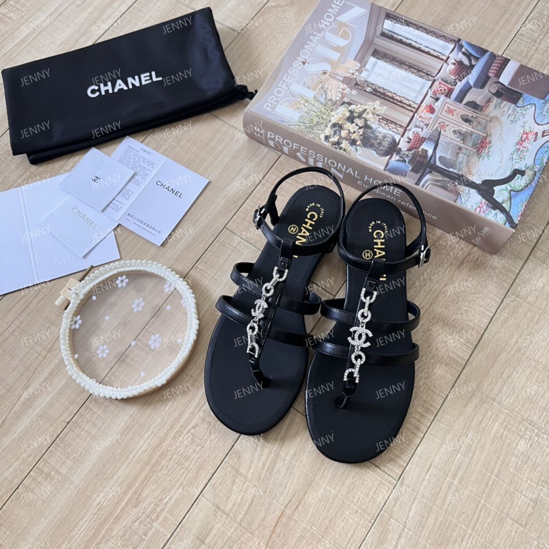 CHANEL サンダル  ブラック