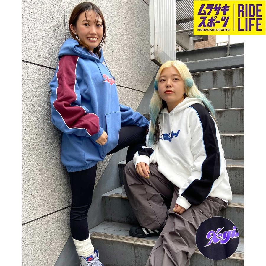 X-girl」 プルオーバーパーカー X-LARGE ブラック レディース X-LARGE 