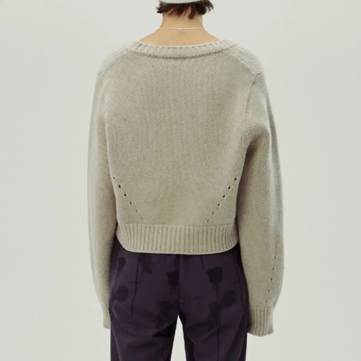 SINOON シヌーン ニット カーディガン ライト グレー Mixed Color