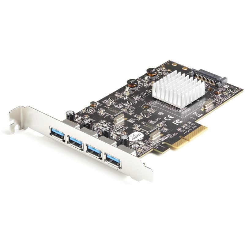 StarTech.com 4ポートUSB-A増設PCI Expressインターフェースカード 4つのポートで20Gbpsを共有 USB 3.1 Gen 2 USB 3.2 Gen 2 準拠PCIe拡張