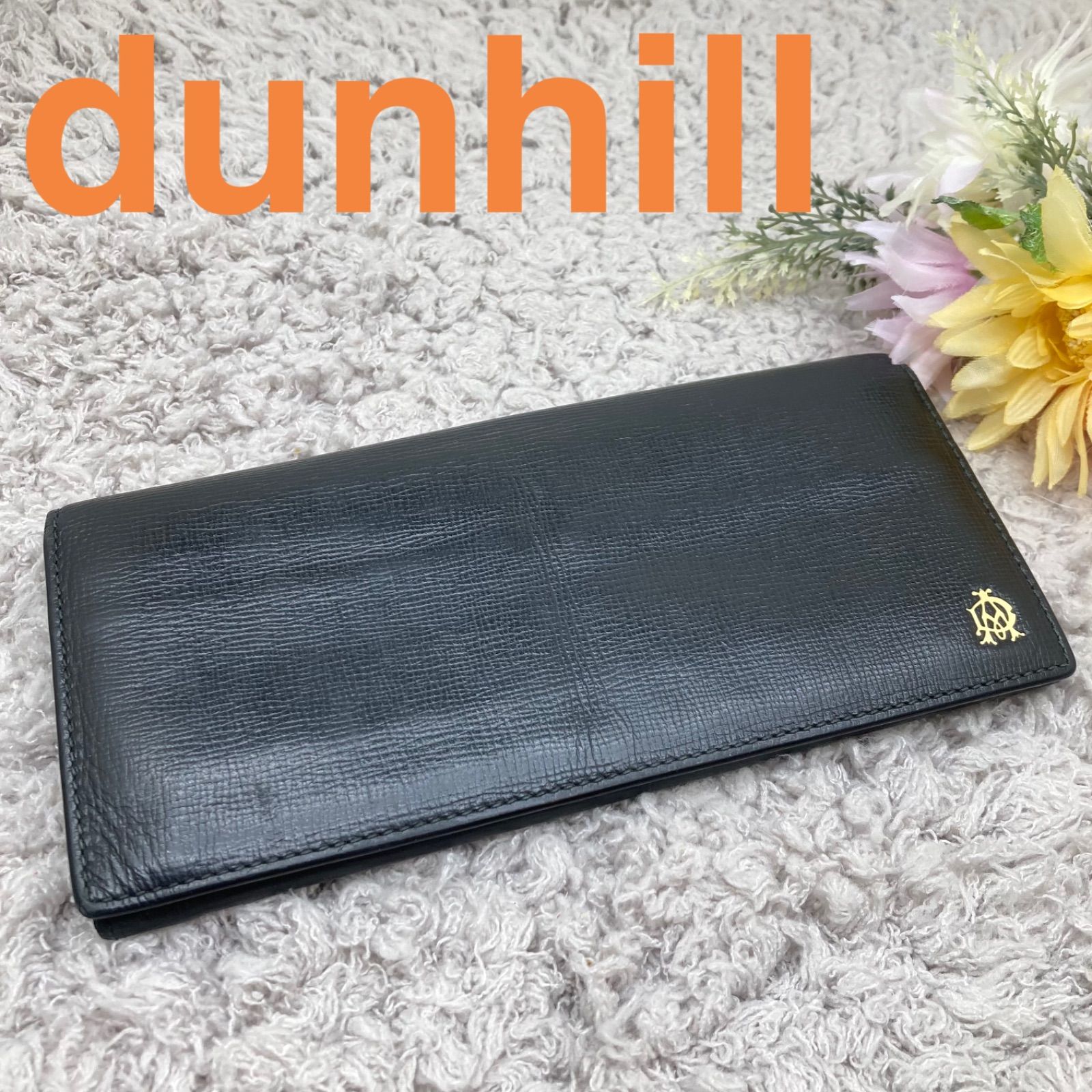 素敵❗️dunhillダンヒル❗️長財布メンズレザーブランドロゴブラック 