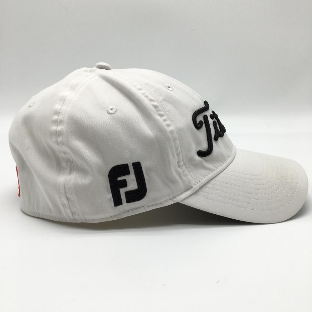 タイトリスト×フットジョイ キャップ 白×黒 立体ロゴ刺しゅう L/XL ゴルフウェア TITLEIST