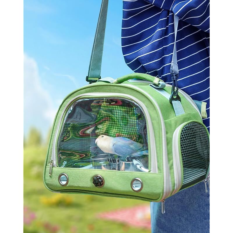 GREEN.Ｂ様 キャリーバッグ キャリーケージ お出かけ 通院 文鳥 インコ 爆売中！インコ ケージ キャリー バッグ 持ち運び 鳥 キャリー