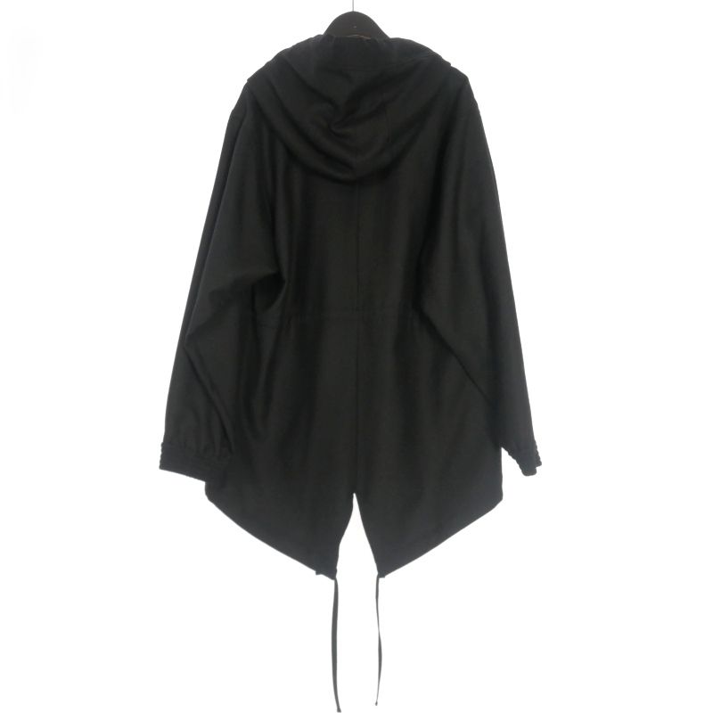 ダイエットブッチャースリムスキン DIET BUTCHER SLIM SKIN × MIDWEST ウール フーデッドジャケット コート ブラック 黒