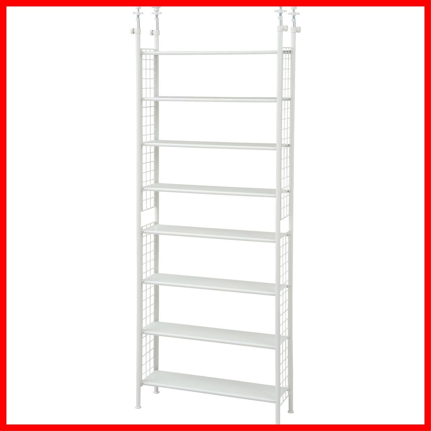 特価】[山善] フリーラック (突っ張り) スリム 幅78×奥行25×高さ209  