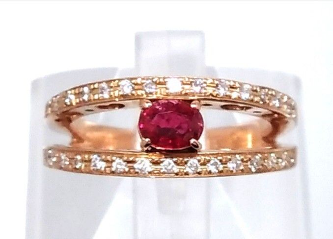 新品仕上げ済/ソーティング付】 K18 天然ルビー 0.33ct 天然