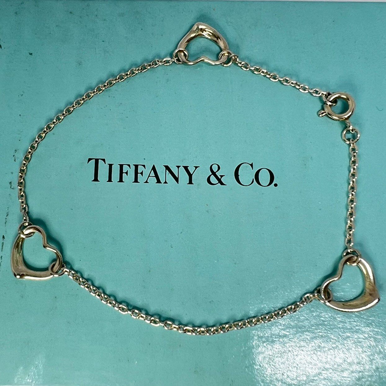 ティファニー Tiffany&Co. 極美品 スターリング シルバー SV925 エレサペレッティ トリプル オープンハート ブレスレット - メルカリ