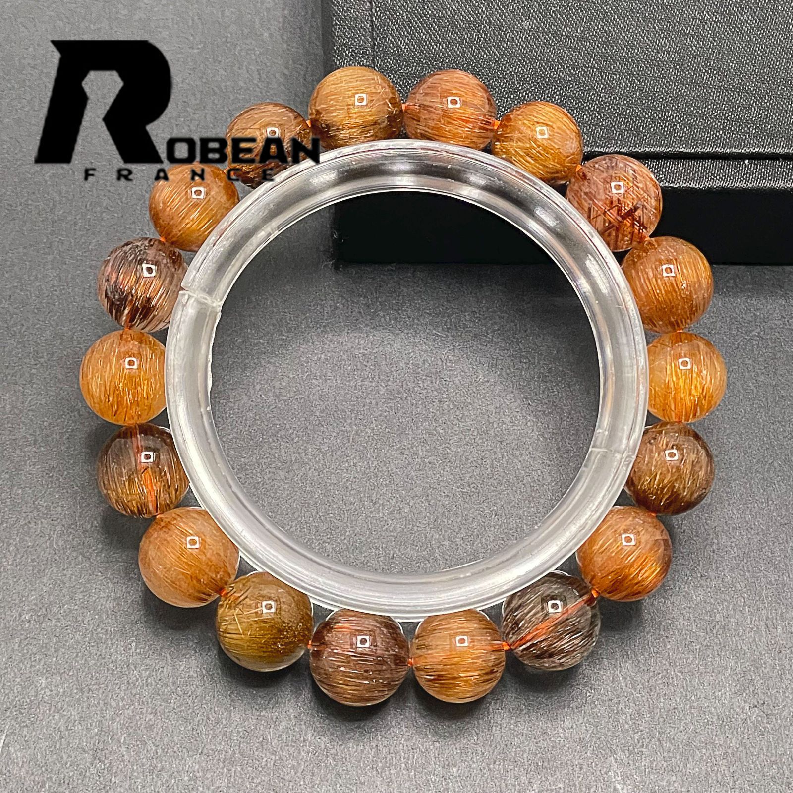 高級 EU製 定価8万円☆ROBEAN・ブラウンルチルクォーツ☆ブレスレット